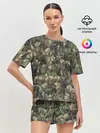Женская пижама с шортами / Камуфляж с пандами