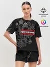 Женская пижама с шортами / Пограничник белый герб РФ