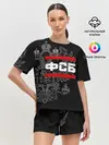 Женская пижама с шортами / ФСБ белый герб РФ