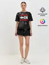 Женская пижама с шортами / ФСБ белый герб РФ