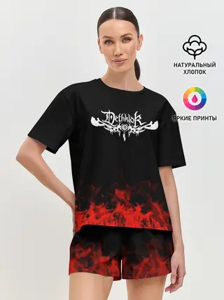 Женская пижама с шортами / Dethklok