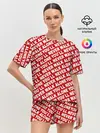 Женская пижама с шортами / YNWA красный
