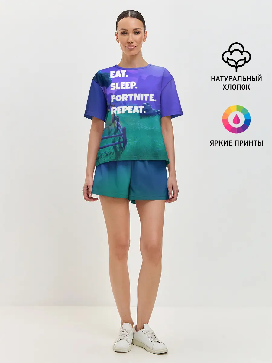 Женская пижама с шортами / Fortnite Repeat