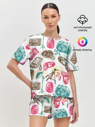 Женская пижама с шортами / Блогер