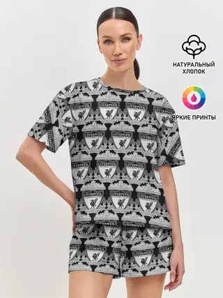 Женская пижама с шортами / Liverpool Black&White