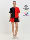 Женская пижама с шортами / Red & Black