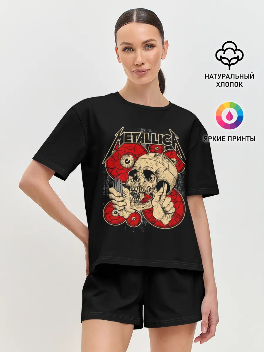 Женская пижама с шортами / Metallica