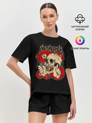 Женская пижама с шортами / Metallica