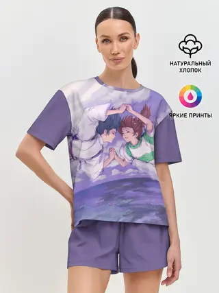 Женская пижама с шортами / Хаку и Тихиро _2