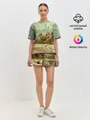 Женская пижама с шортами / Старинный город