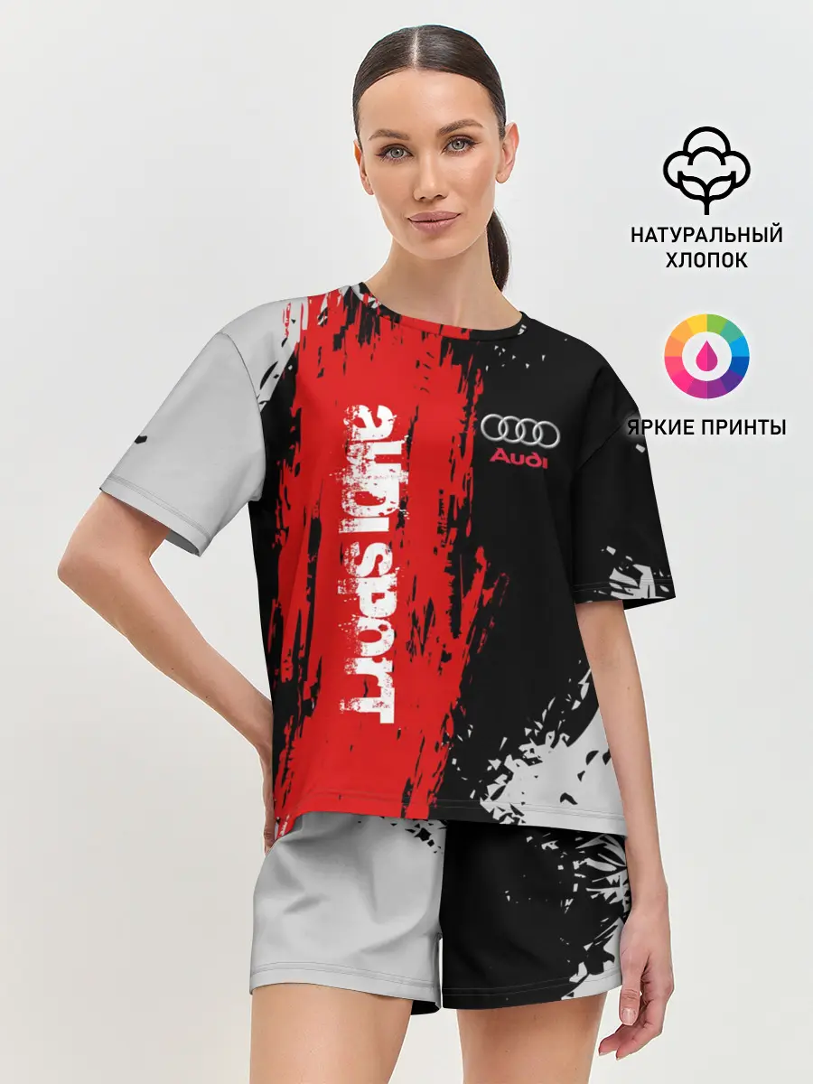 Женская пижама с шортами / AUDI SPORT / АУДИ СПОРТ