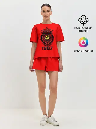 Женская пижама с шортами / Сделано в СССР 1987