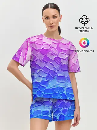 Женская пижама с шортами / Необычные краски