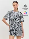 Женская пижама с шортами / Каллиграфия