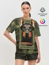 Женская пижама с шортами / Дикий доберман