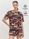 Женская пижама с шортами / Найди чёрного кота