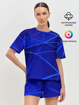 Женская пижама с шортами / delta abstraction