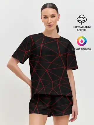 Женская пижама с шортами / Сетка