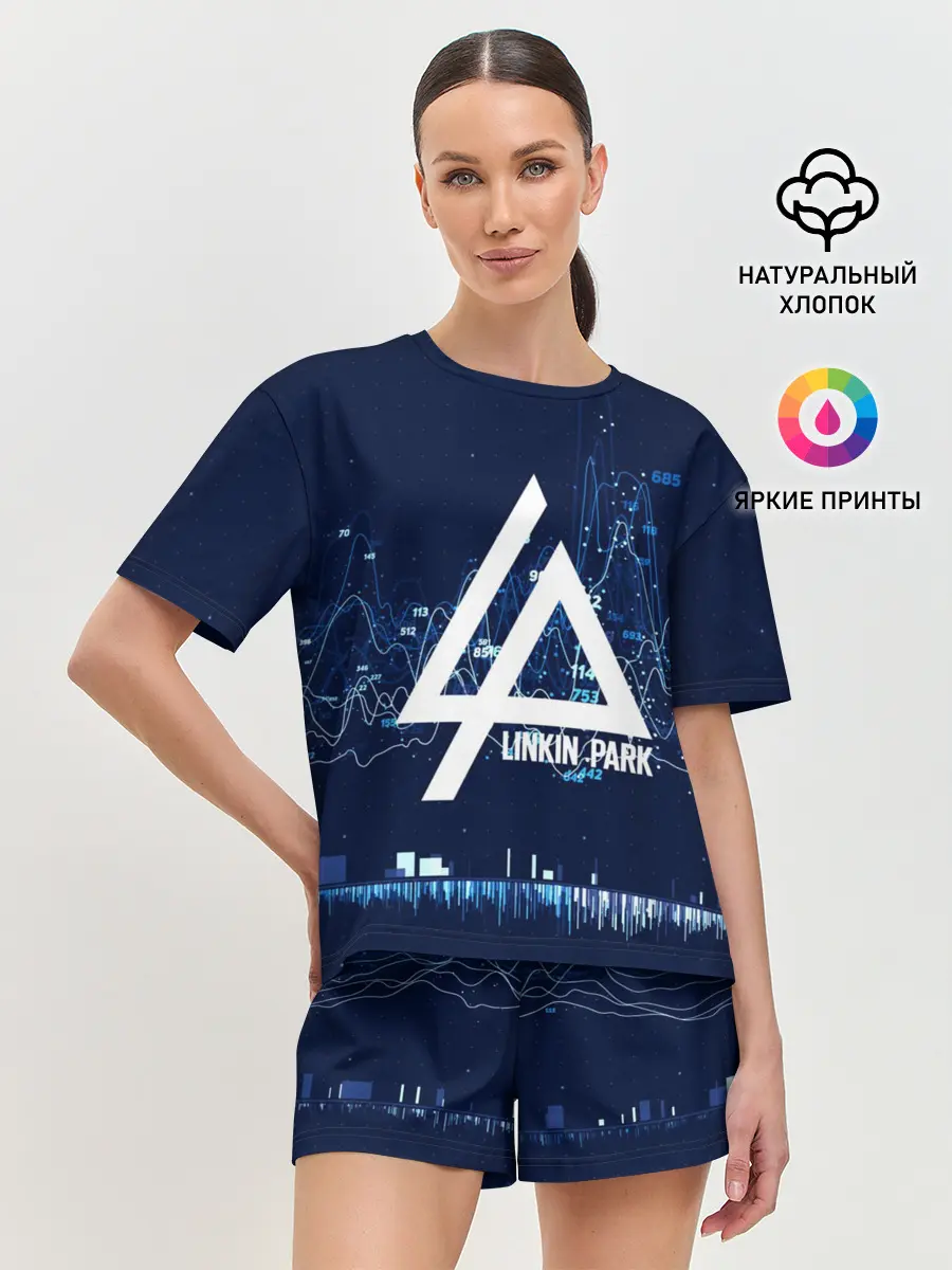 Женская пижама с шортами / Linkin Park music collection