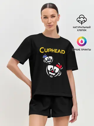 Женская пижама с шортами / Cuphead