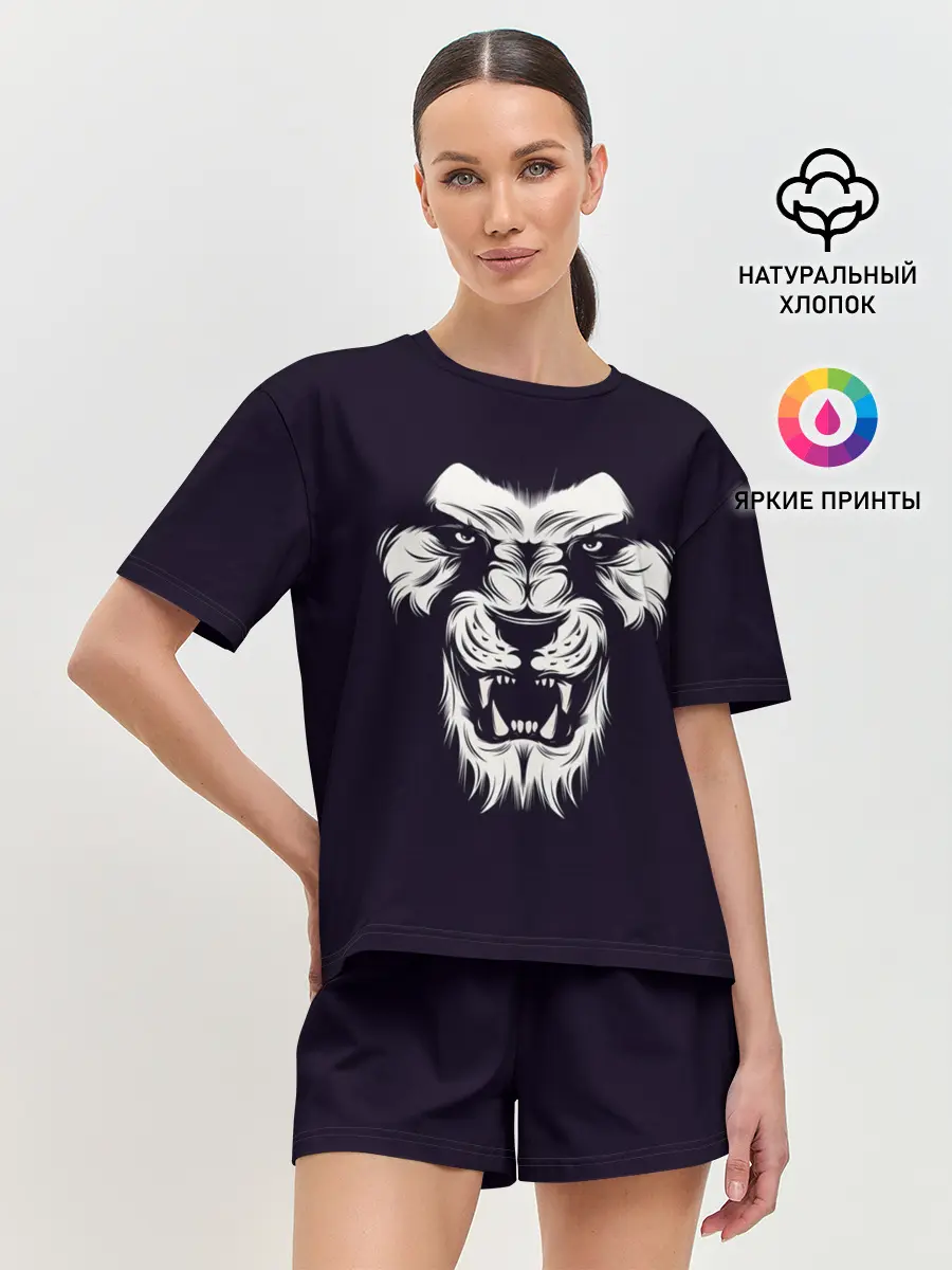 Женская пижама с шортами / Лев