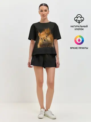 Женская пижама с шортами / Белочка