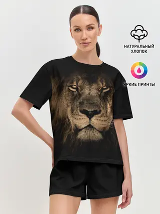 Женская пижама с шортами / Лев