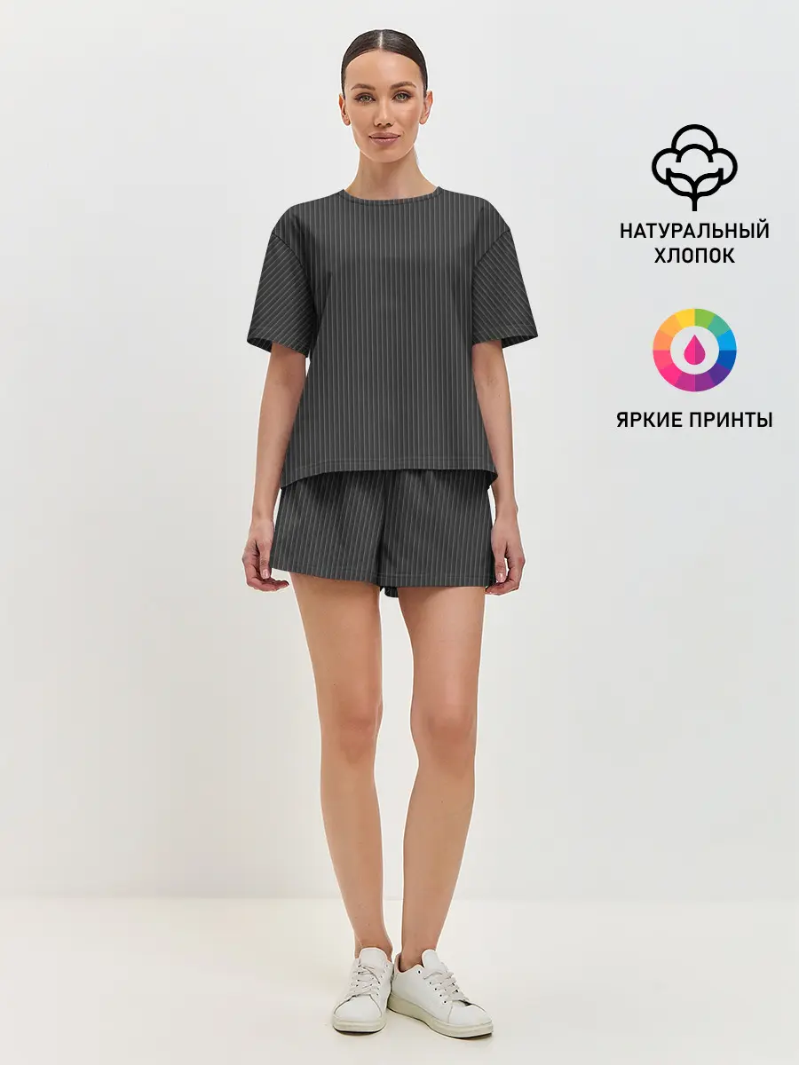 Женская пижама с шортами / Black&White 3