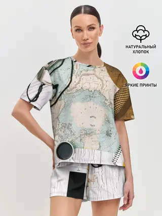 Женская пижама с шортами / Тайна путешествия