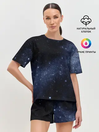 Женская пижама с шортами / Звёздное небо
