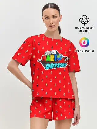 Женская пижама с шортами / Super Mario Odyssey