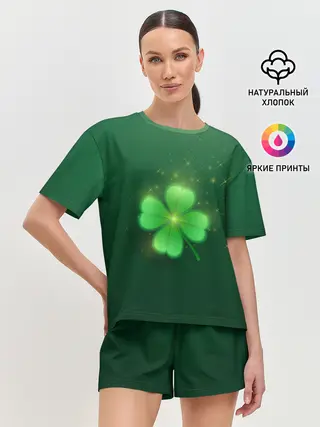 Женская пижама с шортами / Клевер удачи
