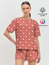 Женская пижама с шортами / узоры