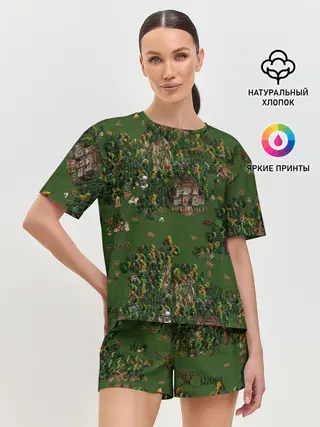 Женская пижама с шортами / Герои