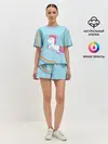 Женская пижама с шортами / Депрессивный единорожка