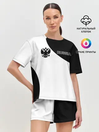 Женская пижама с шортами / Россия Black&White