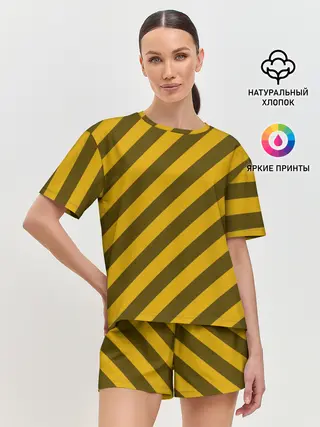 Женская пижама с шортами / Полосы