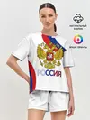 Женская пижама с шортами / Россия Триколор