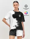 Женская пижама с шортами / Real Madrid uniform black 2018