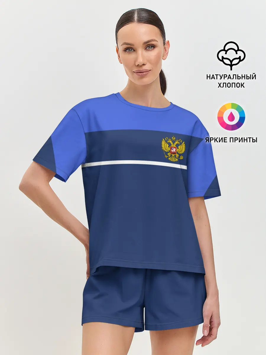Женская пижама с шортами / Герб России