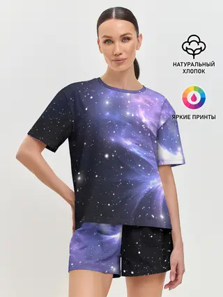 Женская пижама с шортами / Сияние звёзд