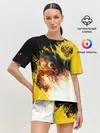 Женская пижама с шортами / Имперский флаг и медведь