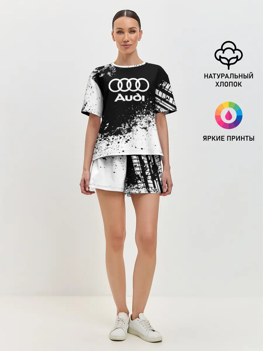 Женская пижама с шортами / Audi abstract sport