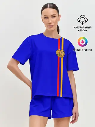 Женская пижама с шортами / Армения, лента с гербом