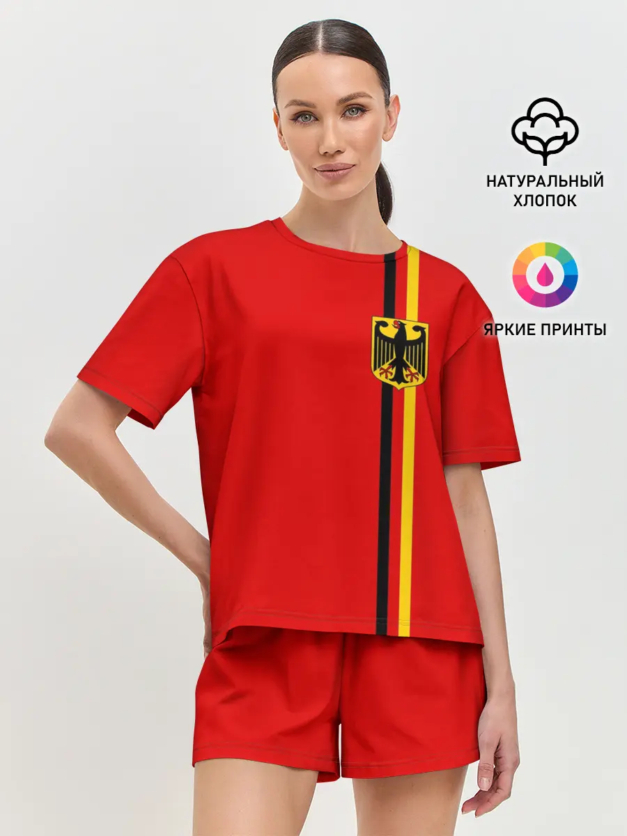 Женская пижама с шортами / Германия, лента с гербом