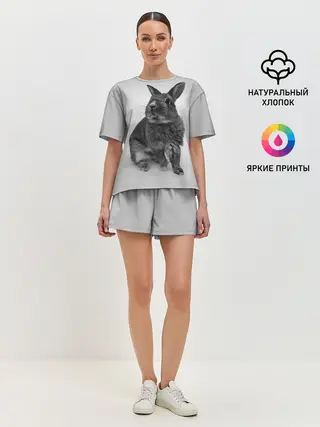 Женская пижама с шортами / Кролик