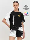 Женская пижама с шортами / РОССИЯ БРЫЗГИ | RUSSIA PAINTS