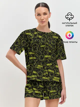 Женская пижама с шортами / Нирвана