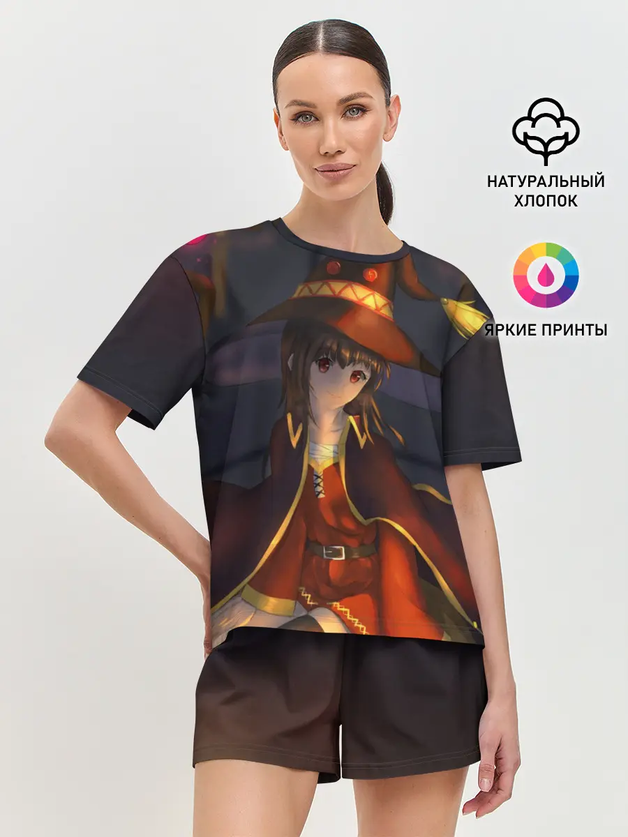 Женская пижама с шортами / Megumin ночная