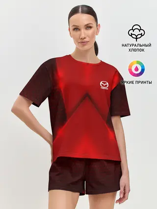 Женская пижама с шортами / Mazda car sport RED